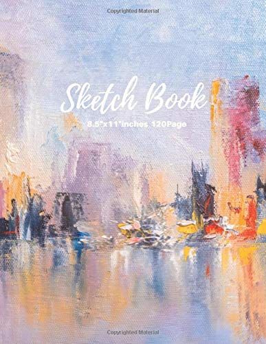 Sketch Book: Notebook Blank With For Drawing, Doodling Or Sketching: 120 Pages, 8.5" X11 ( Abstract Colorful Art Cover)