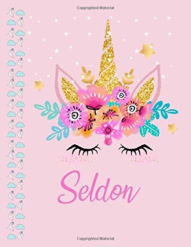 Seldon: Seldon Personalized Name Sketchbook Drawing Paper Sheet Notebook Without Line Journal With Name On Cover 109 Marble Size 8.5inch X 11inch Girl Boy Men Or Women Happy Birthday Gift Or Friendshi