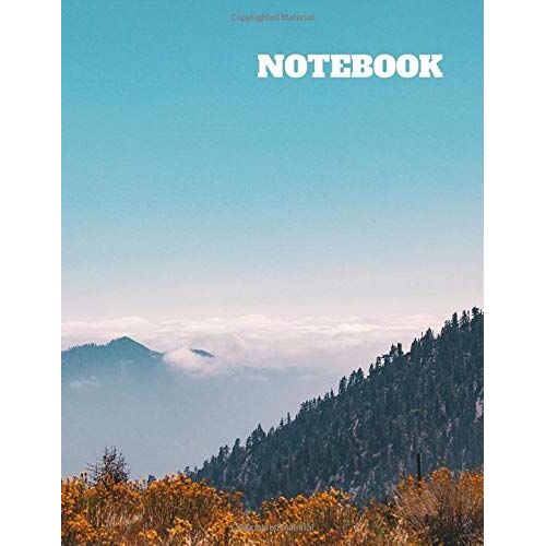 Notebook: Blank Notebook - Large (8.5" X 11") - 150 Unlined Pages - Mountains In Autumn Cover