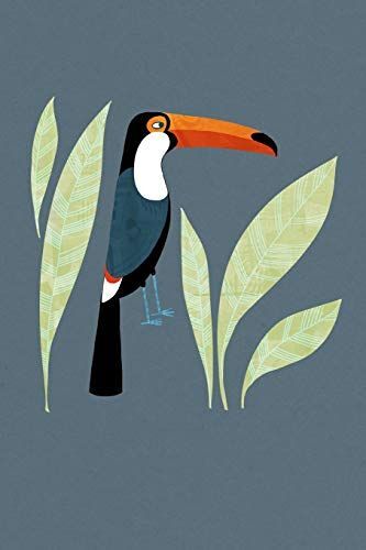 Notes: A Blank Squared Paper Journal With Toucan Cover Art