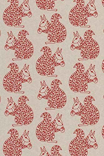 Notes: A Blank Lined Journal With Red Squirrel Pattern Cover Art