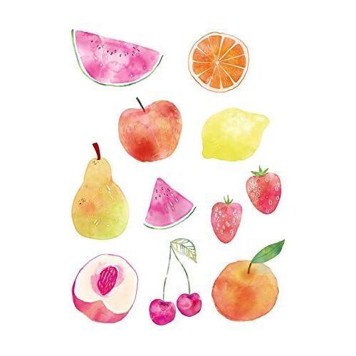 Notes: A Blank Squared Paper Journal With Watercolor Fruit Cover Art
