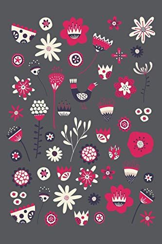 Notes: A Blank Isometric Graph Paper Notebook With Dark Folk Flowers Cover Art