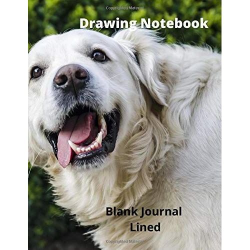 Drawing Notebook: Blank Journal Half Lined