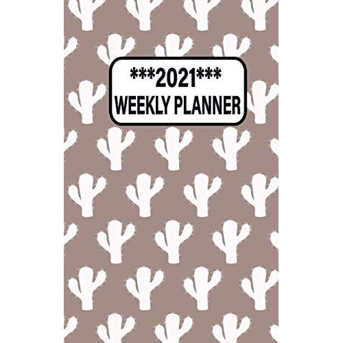 2021 Pocket Planner: One Year Weekly And Monthtly Pocket Planner (January 2021-December2021) , " 8 × 5" , Cactus Cover