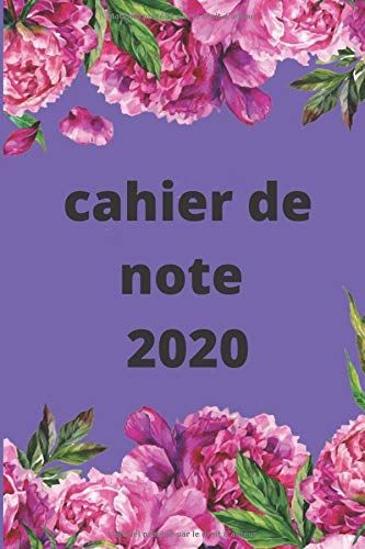 Cahier De Note 2020: Carnet De Note 2020 2021,Agenda Journal 2020 2021 Pour Fille Femme Peut Etre Donner Comme Un Cadeau