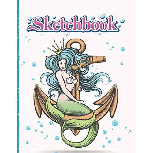Sketchbook: An Awesome Surprise At Anytime Gift Idea For Young Artists Drawing Doodling Or Writing Doodle Diaries Mermaid Lover Sketchbook & Blank Lined Journal For Teens Kids Students Girls For Home