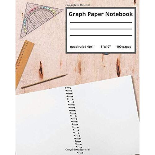 Graph Paper Notebook, Quad Ruled 4 Squares Per Inch: Lined Graph Paper Composition Notebook Perfect For Math, Drawing And Graphing For Students
