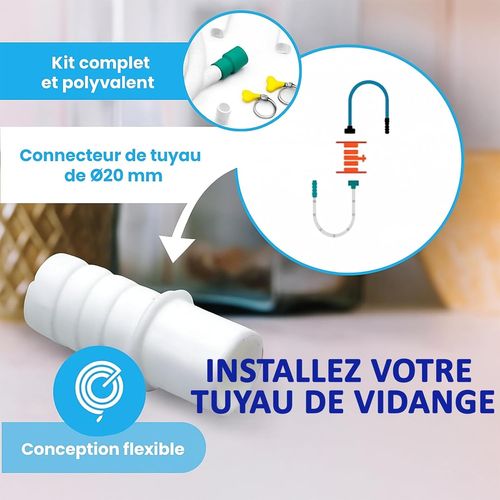 SUBZONAL-Electrohogar | Kit de Tuyau de Vidange pour Machine à Laver et Lave-Vaisselle | Tuyau Flexible de Vidange | Compatible avec Toutes Les Marques | Installation Facile et Rapide | Taille 1,5 M