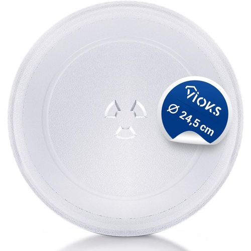 Plateau Tournant 245 Mm Pour Micro Ondes - Plateau Micro Onde En Verre - Assiette Micro Onde/Plaque Micro Onde Universelle/Plat Universel Pour Four/Plateau Tournant Micro Onde