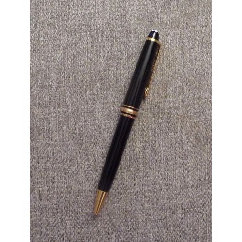 Stylo Bille Montblanc Meisterstuck En Résine Noir Et Doré