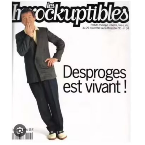 Les Inrockuptibles N° 34 _ Du 29 Novembre Au 5 Décembre 1995 _ Pierre Desproges Est Vivant ! _ (Couverture Fond Blanc)