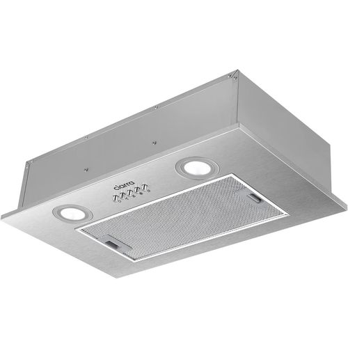 SUBZONAL-Ciarra Hotte Aspirante Encastrée - Hotte de Cuisine Intégrée - 300 m³/h - 52cm - Evacuation ou Recyclage - Filtre Charbon NON Inclus - 3 Vitesses - LED Eclairage - Inox - CBCS5913A