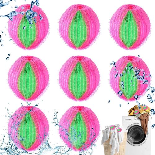 SEPT-Anti Poil Machine à Laver, 8 Pièces Attrape Poils Machine a Laver, Enleve Poil Animaux Réutilisable, Boule de Lavage Machine a Laver, Boule Anti Poils Machine a Laver pour Vêtements et la Literi