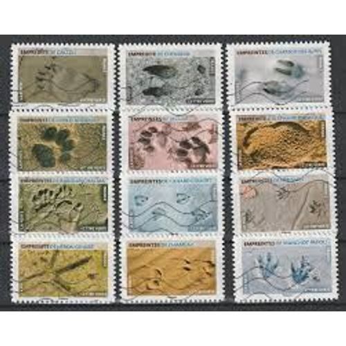 Faune : Empreintes D'Animaux Série Complète Année 2021 Autoadhésifs N° 1956 1957 1958 1959 1960 1961 1962 1963 1964 1965 1966 1967 Yvert Et Tellier