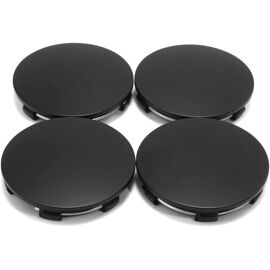 Mevronisshop-Lot De 4 Cache-Moyeux Ø: Front 62mm (2.4")/ Back 58mm (2.3") Noirs