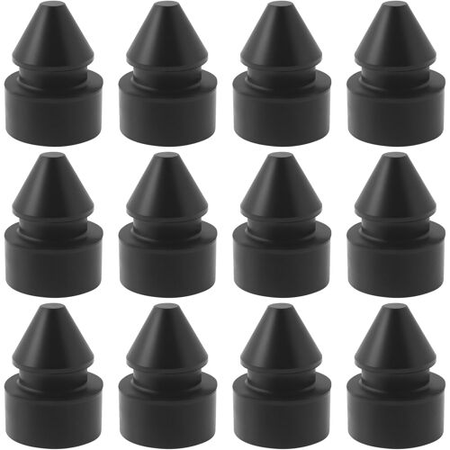 Mevronisshop-Lot De 12 Tampons En Caoutchouc À Enfoncer Pour Automobile - Diamètre Extérieur : 9,2 Mm - Diamètre De Crête : 7,7 Mm - Épaisseur Du Fond : 5 Mm - Convient Aux Trous De 6,35 Mm De Diamèt