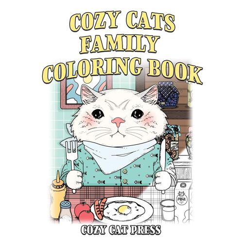 Cozy Cats Family Coloring Book