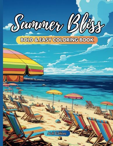 Summer Bliss: Bold & Easy Coloring Book
