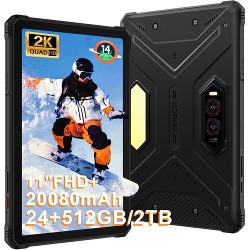 HOTWAV R9 Plus Tablette Incassable ecran 11" 2K 24Go+512Go Tablette PC 20080mAh Android 14 Dual SIM 4G/WLAN 5G/GPS/OTG/IP68&IP69K