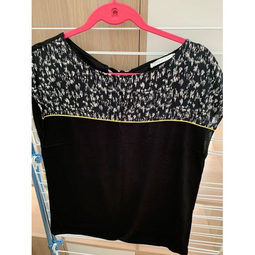 Tunique À Manches Courtes 100% Viscose Noire Taille 42 Marque Urban By Gémo