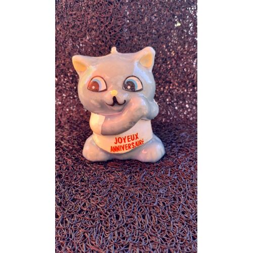 Bougie Chat Joyeux Anniversaire collection vintage