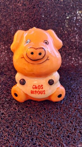 Bougie Cochon Rose Gros Bisous collection vintage