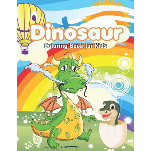 Dinosaur Coloring Book For Kids: Boys, Girls, Toddlers, Preschoolers, Kindergarten Perfect Gift For Children - Some Pages Of Learning To Write, Easy Make Your Child Learn, Ages 4-8.