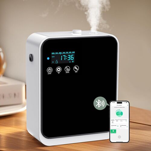 Diffuseur Huiles Essentielles Sans Eau, Diffuseur Huiles Essentielles Avec App Intelligente, Grande Capacité De 240ml, Couvre 1500 Ft², Convient Pour La Maison, La Chambre, Le Bureau, Le Spa, L'hôtel 