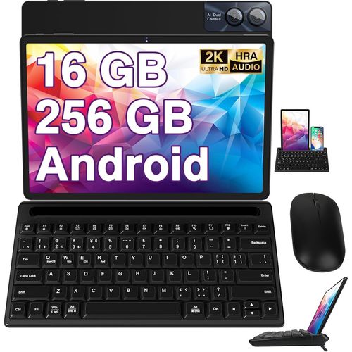 SUBZONAL-2025 11 Touch Tablet Android 13 16 Go RAM256 Go ROMTF 1 TB, écran 2K 2000 * 1200, Octa-Core, 8600 mAh, WiFi 5G, GPS, Bluetooth 5.0, 13 MP5 MP, corps en métal, avec étui, noir