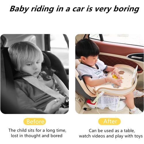 Subzonal-Plateau De Voyage Pour Enfant Pour Siège Auto, Plateau D'activité Et De Jeu, Organiseur Pour Enfants Et Tout-Petits, Bureau Pour Genoux Avec Support Pour Tablette, Imperméable Et Pliable, Mo