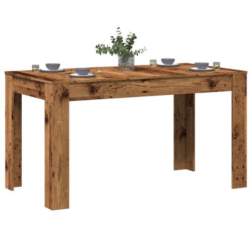 Vidaxl Table À Manger Vieux Bois 140x74,5x76 Cm Bois D'ingénierie
