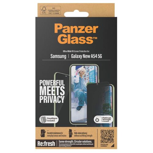 Panzerglass ¿Protection D'écran Privacy Ultra-Wide Fit Anti-Bactérienne Avec Applicateur Samsung Galaxy A55