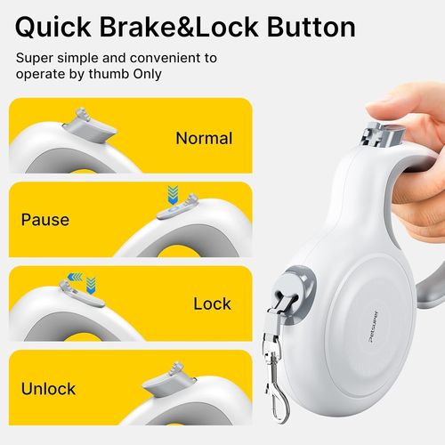 Chicslick-Laisse Chien Enrouleur, Laisse Enrouleur À Freinage Actif 3m Antichoc, Adapté Aux Petits Chiens Pesant Moins De 20kg[X703]