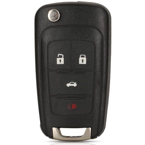 Jingyuqin-Coque De Clé De Voiture À Distance Rabattable,2,3,4/5 Boutons,Chevrolet Cruze,Epica,Lova,Camaro,Impala,Fit,Opel Buick - Type 4 Buttons Trunk-For Buick