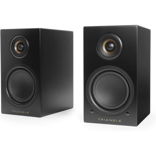 Enceintes Actives Ln01A - Enceintes Bibliothèque Bluetooth Avec Amplificateur 2 X 50W - Audio Hd - Entrées Phono/Platine Optique & Sortie Caisson - 165 X 291 X 225 Mm ¿ Noir (Paire)