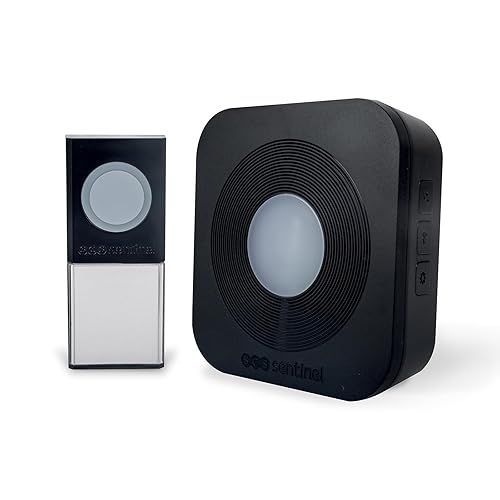 Carillon sans fil - SCS SENTINEL - 200 metres - SimplyBell - Noir