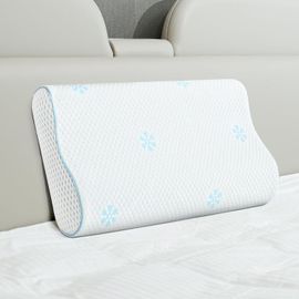 Oreiller Ergonomique Cervical Coussin - Orthopédique Oreiller À Mémoire De Forme Confort Pour La Nuque, Réglable Coussin Memory Foam Anti Douleur Anti Ronflement Pour Dormir 60x35x12-10 Cm 