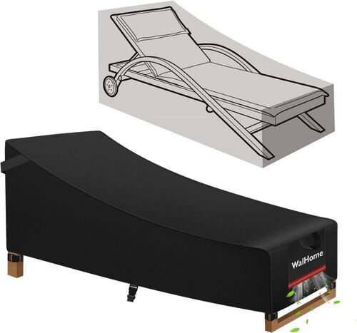 Housse Transat De Housse Salon De Jardin Extérieur Imperméable À L'eau Anti-Uv, Housse De Chaise Longue De Patio Robuste Housse De Chaise Longue En Rotin