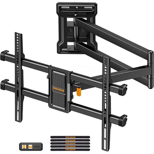 Support Mural Tv À Bras Long, Support Tv À Mouvement Complet Pour Téléviseurs De 32-65\U2033, Capacité De Charge De 60 Kg, Support Tv D'Angle Avec Pivotement De ±90°, Vesa Max 400X400Mm, Pgmf24B