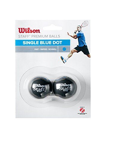 Lot De 2 Balles Wilson Staff Squash Point Bleu