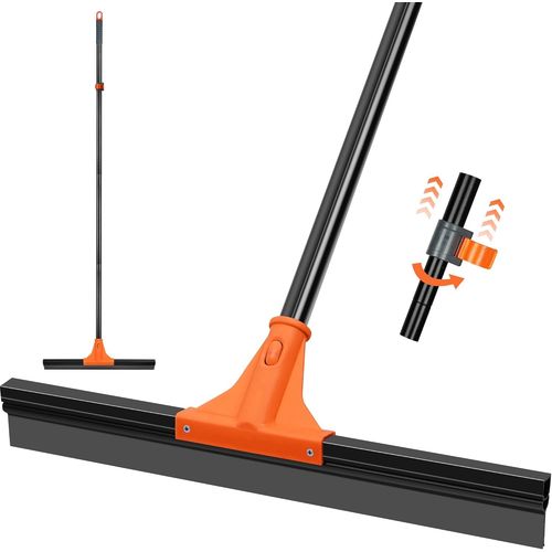 PATB-Balai Raclette Sol Professionnelle avec Manche Long 148 cm, Laveur pour la Salle de Bain, Cour, Garage, Douche, Terrasse, Fenêtre