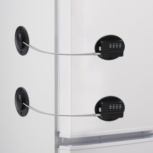 Lot De 2 Securite Fenetre Enfant,Serrures Protection Fenetre Enfant,Verrou De Réfrigérateur Avec Code Serrure Frigo Forte Forte Adhésif Serrure Frigo Pour Bloque Porte Placard Armoire Tiroir Laveuse