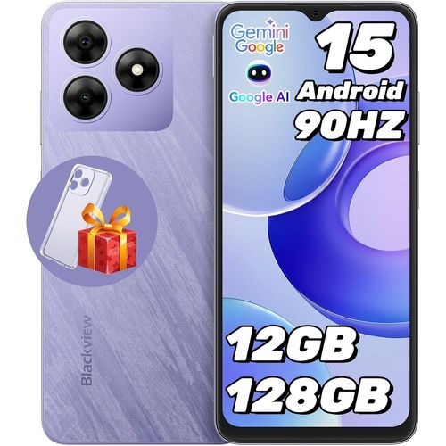 SUBZONAL-Wave 8 Portable Débloqué Smartphone Écran 6,56/90Hz, Android 14 Smartphone Pas Cher 4G Double SIM,128Go12Go/2To,Batterie 5000mAh,Octa-Core/Fingerprint/GPS/Etui de protection/2Ans Garantie