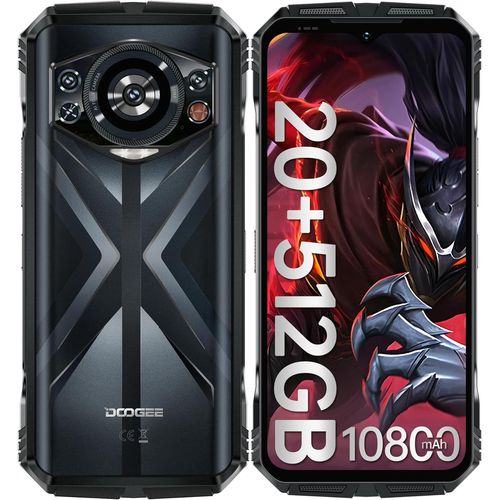 KGABERY-S118 Telephone Portable Incassable 2024, 20Go + 512Go Smartphone Incassable Helio G99 Android 14, 10800Mah/33W, 120Hz 6.58"" Fhd+, 50Mp+12Mp Version Nuit Antichoc, Ip68/ Ip69K/ 4G Dual Sim/Nfc