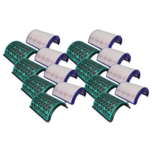 vhbw 8x Filtre remplacement pour Dyson 970341-01, 969048-03, 969048-01, 969048-02 pour purificateur d'air - filtre à charbon actif, filtre HEPA