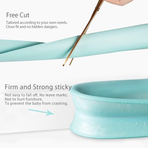 Protection D'angles Et Rebords Pour Bébés,2m / 6.6ft Corner Protections De Bord De Table De Meubles En Forme De L Avec Ruban Adhésif Fort,Protections De Rebords(Gris)