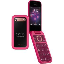SUBZONAL-Téléphone à rabat 2660 avec écran 2,8, connectivité 4G, compatible avec les appareils auditifs (¿¿¿), caméra intégrée, lecteur MP3, radio FM sans fil et jeux classiques (Dual SIM) - Rose