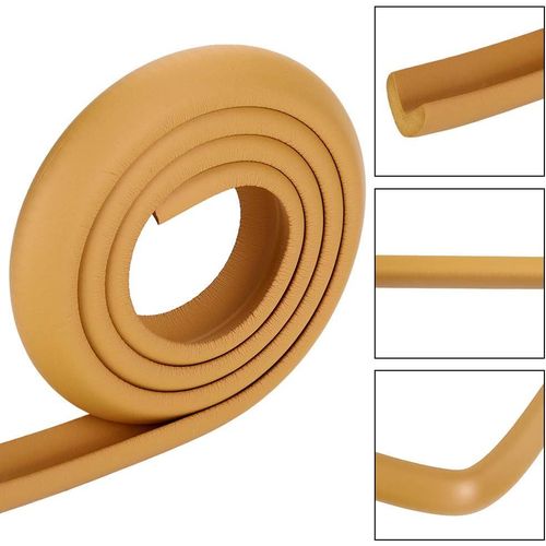 Bande De Pare-Chocs,2 M Bricolage Épaissir La Protection Des Bords De Table Bébé Enfants Sécurité Bureau Cheminée Comptoir Coins Pré-Collés Élargir La Bande Coussin Pour La Décoration (Orange)