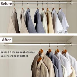 Lot De 50 Crochets De Connexion Peu Encombrants Pour Cintres,Crochets De Connexion En Polypropylène,100% Pp,Pour Plus D'espace Utilisable Dans L'armoire